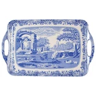 Spode Blue Italian 19" Rectangular Handled Serving Melamine Tray 9036001
