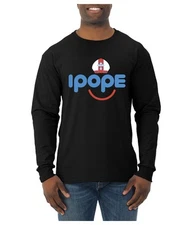 IPOPE Funny Leo X1V Food Pancake Logo 14th Papal Conclave Mens Long Sleeve Shirt