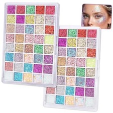 80 Colors Face Glitter, Face  Eye Glitter Makeup, Multi-Purpose 40 COLORS x 2