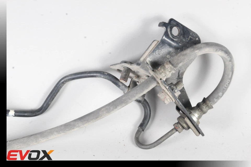 08-15 MITSUBISHI LANCER EVOLUTION EVO X FRONT LEFT BRAKE LINE HOSE OEM - Image 3 of 4