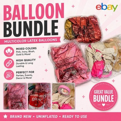lot of assorted balloons Celebrate Pink Vines With Ties Combo Pack New