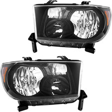 Headlight Assembly,Black Headlights Compatible with Sequoia 2008-2017,Tundra 200