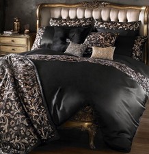 KYLIE MINOGUE Luxury Lazzaro Black Gold KING size DUVET QUILT COVER Bedding