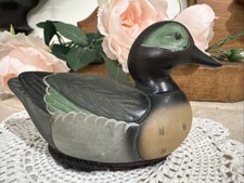 VTG Jasco Mallard Duck Ceramic Lint Remover Brush Collectible Decoy Figurine