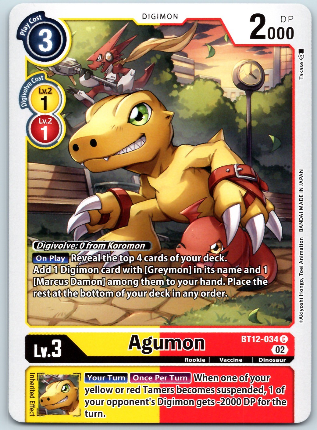 Agumon - BT12-034 Common Across Time BT12-034 C NM
