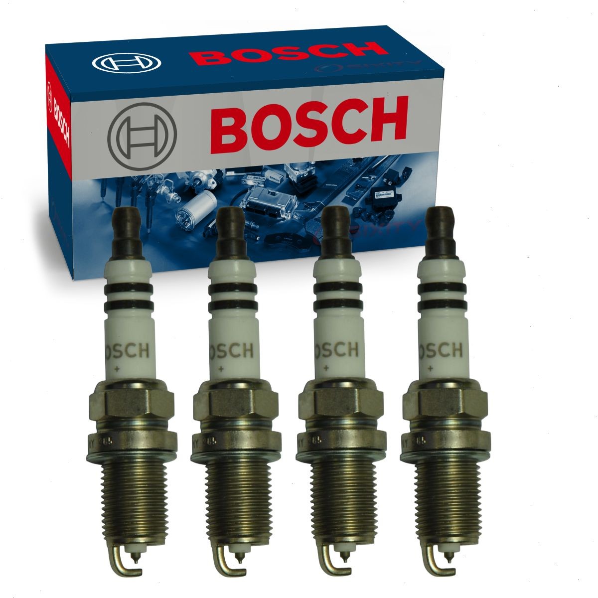 4 pc Bosch Double Platinum Spark Plugs for 1996-1999 Subaru Legacy 2.5L H4 mu