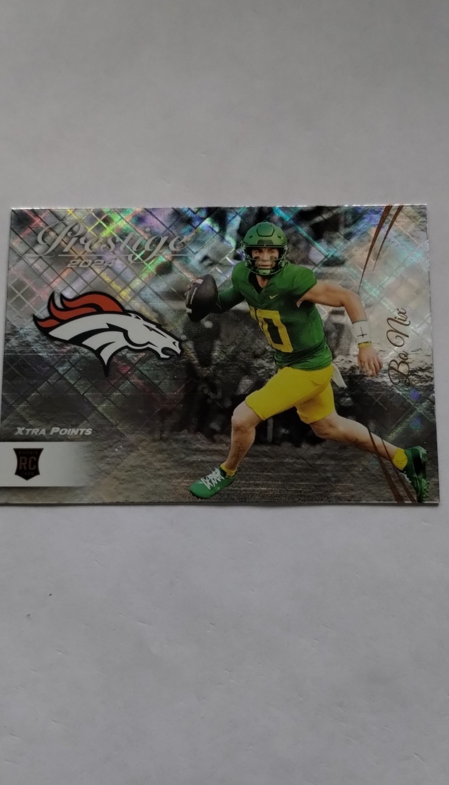 2024 Panini Prestige - SP Rookies Bo Nix #391 Xtra Points Hyper (RC)