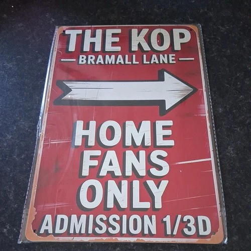Vintage Retro Sheffield United Man Cave Metal Sign pub 20cm x 30cm