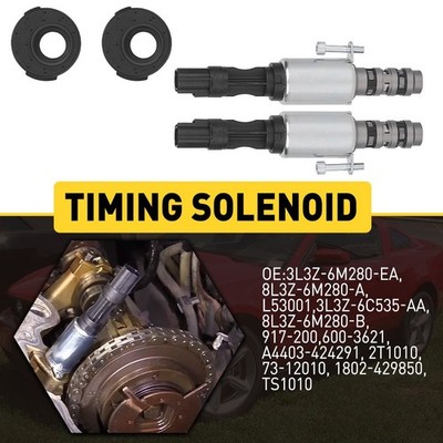 VCT Camshaft Timing Valve Seals Solenoid Bolt 4.6L for Ford 04-14 5.4L (Pair)