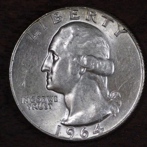 1964 D • Washington Quarter 25C - MS+++ MINT-STATE - 90% Silver USA #38