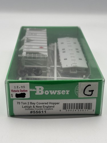 Tolva cubierta Bowser 55611 HO 70 toneladas 2 bahías Lehigh y Nueva Inglaterra | Zustand: New