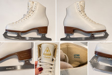 Jackson Artiste 1790 Figure Ice Skates Women  s 7.5 C White Ultima Mark IV Blades