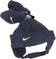 BNWT BABY NIKE SWOOSH FLEECE HAT 12-24 MONTHS HAT  MITTEN 2 PC SET DARK GRAY