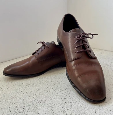 Coach Stephan Oxford Mens 10 D Leather Mahogany Brown Lace Up Made in Italy Shoe Coach men shoes 10 - Gem main image 2