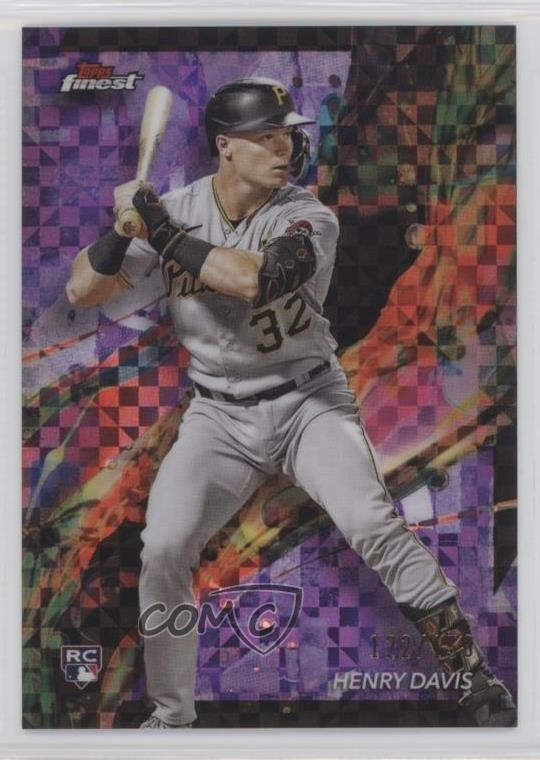 2024 Topps Finest Common Purple Checkerboard Refractor /150 Henry Davis #15 08wq