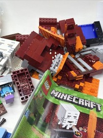 LEGO Minecraft Set Lot The Nether Portal (21143) 100% Complete 21123 21140 Extra