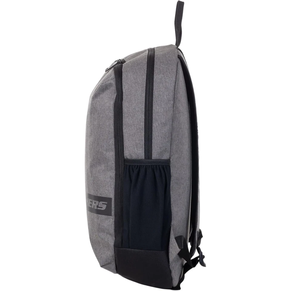 Mochila de nailon duradera Skechers 365 gris para computadora portátil atlética viaje escuela unisex Foto 2 de 4