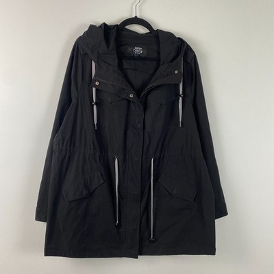 Torrid Happy Camper Zip Front Active Anorak Jacket Size 2X Stretch Woven Black