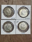 Lot Of 4 90% Silver Kennedy Half Dollars 3/1964-D 1/ 1964