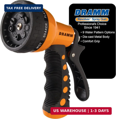 #ad #ad Dramm Revolver Heavy Duty Metal Garden Hose Nozzle 9 Spray Patterns High Pres $23.77