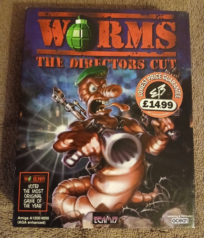 Worms: The Director's Cut – Commodore Amiga A1200 / A4000 – Big Box Edition