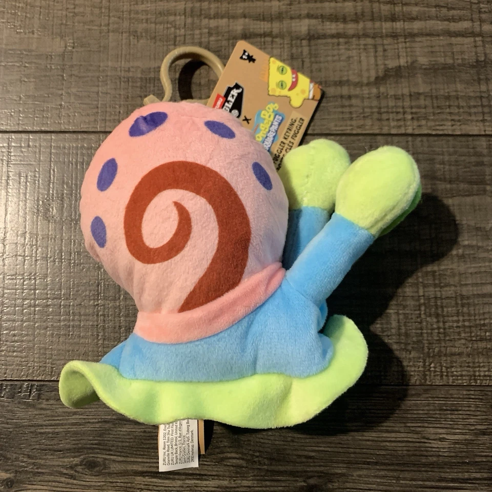 Zuru Fuggler x Spongebob Squarepants Keychain Plush Ring GARY THE PET SNAIL 5 in - Image 2 of 4