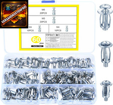Metallanker Hohlraumdübel Set M4 M5 M6 Schwerlast Wandbefestigung 60 Stück