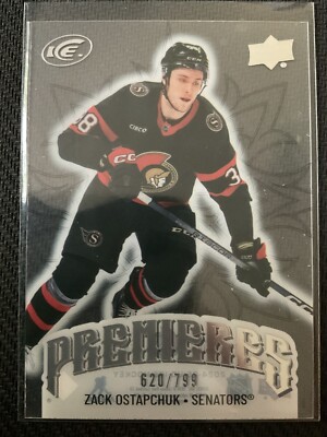 Zack Ostapchuk 2024-25 Upper Deck Ice Premieres Level 4 RC Card #620/799