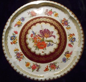 Daher Decorated Ware 16 Floral Tin Serving Tray Made In England