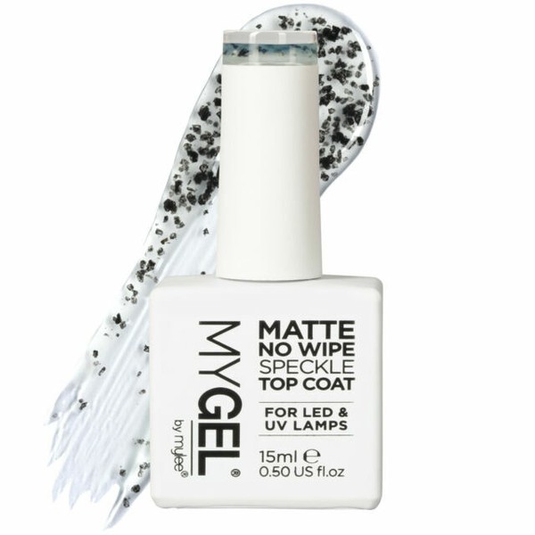 Mylee MYGEL Matte No Wipe 15ml Speckle Top Coat Gel Polish for sale