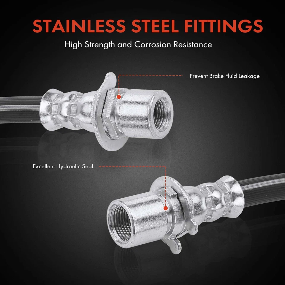 2 件后右内外制动液压软管适用于雪佛兰 Suburban 2500 GMC — 第 4/4 张图片