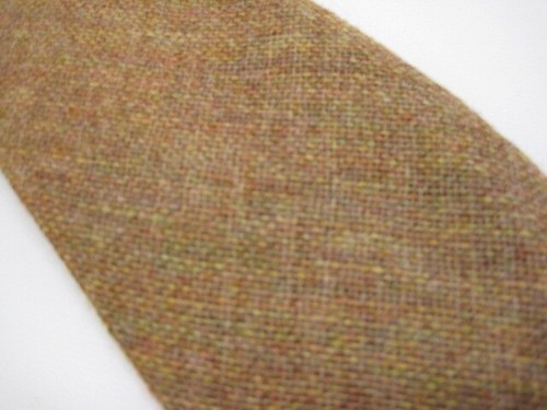 Vintage Connemara Brown Heather Pure New Wool Tweed Tie Made in Ireland 3.75" - Picture 4 of 8