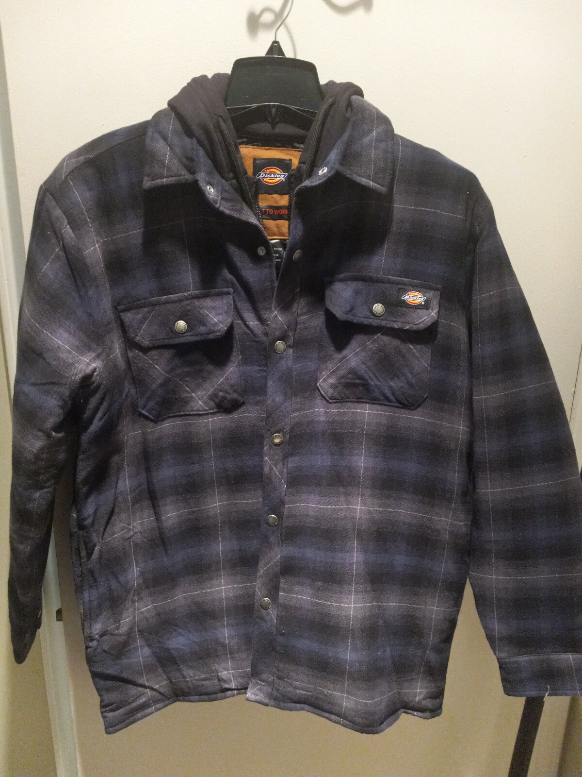 Dickies Fleece Hooded Flannel Shirt 
