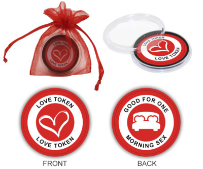 Love Token coupon for husband, boyfriend, wife, girlfriend. Morning Sex