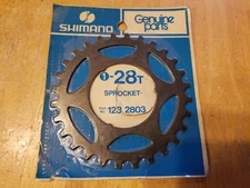 NOS Shimano 28T Freewheel Replacement Sprocket Black Finish 123 2803