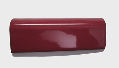 1 Tile Mannington USA 6'' Plum Red Light Bordeaux Outside Corner Cap Ceramic 1970