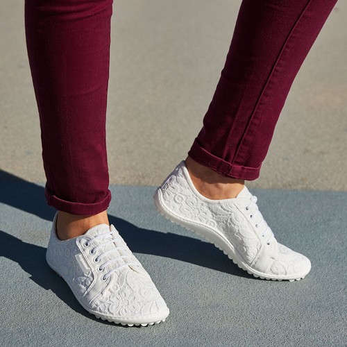 Leguano Amalfi Damen-Barfußschuhe Barfuß-Sneaker Schuhe Spitze Bianco Weiß - Bild 8 von 9