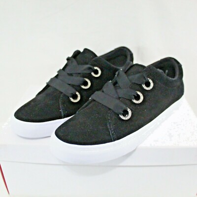ISAAC MIZRAHI womens lace up flat black leather LOUISE casual shoes size 8 M NEW