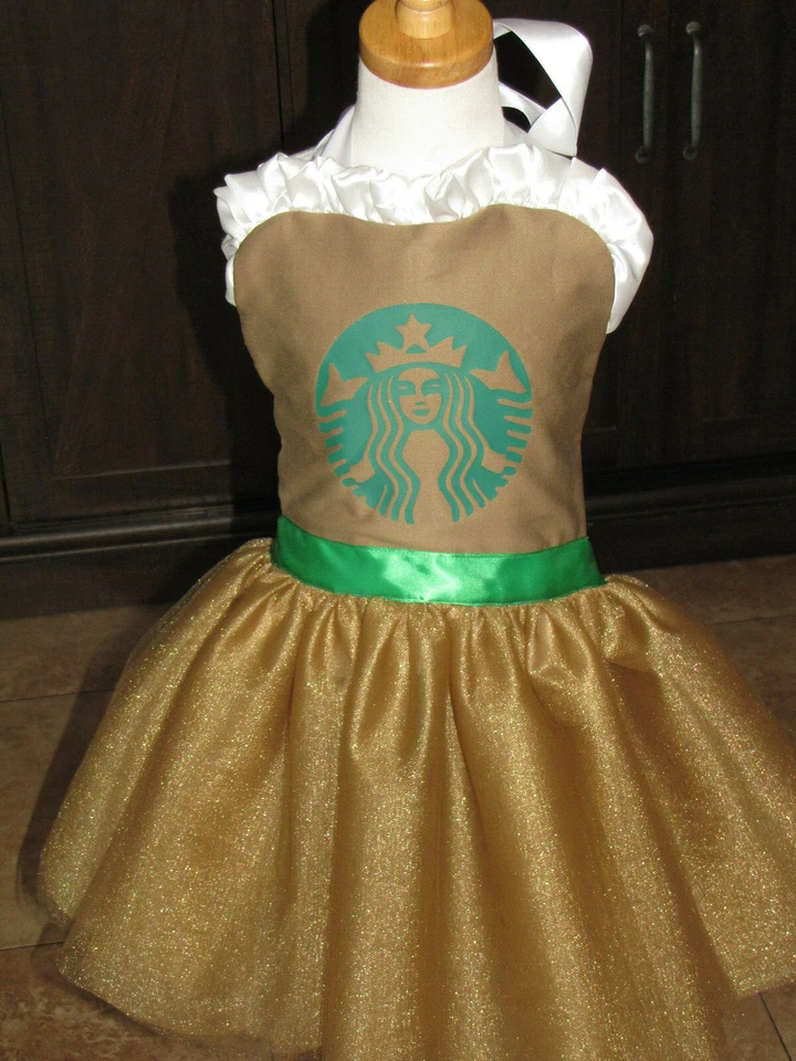 New Starbucks frappe apron tutu food Halloween costume Women Girl Teen jr child - Image 4 of 4
