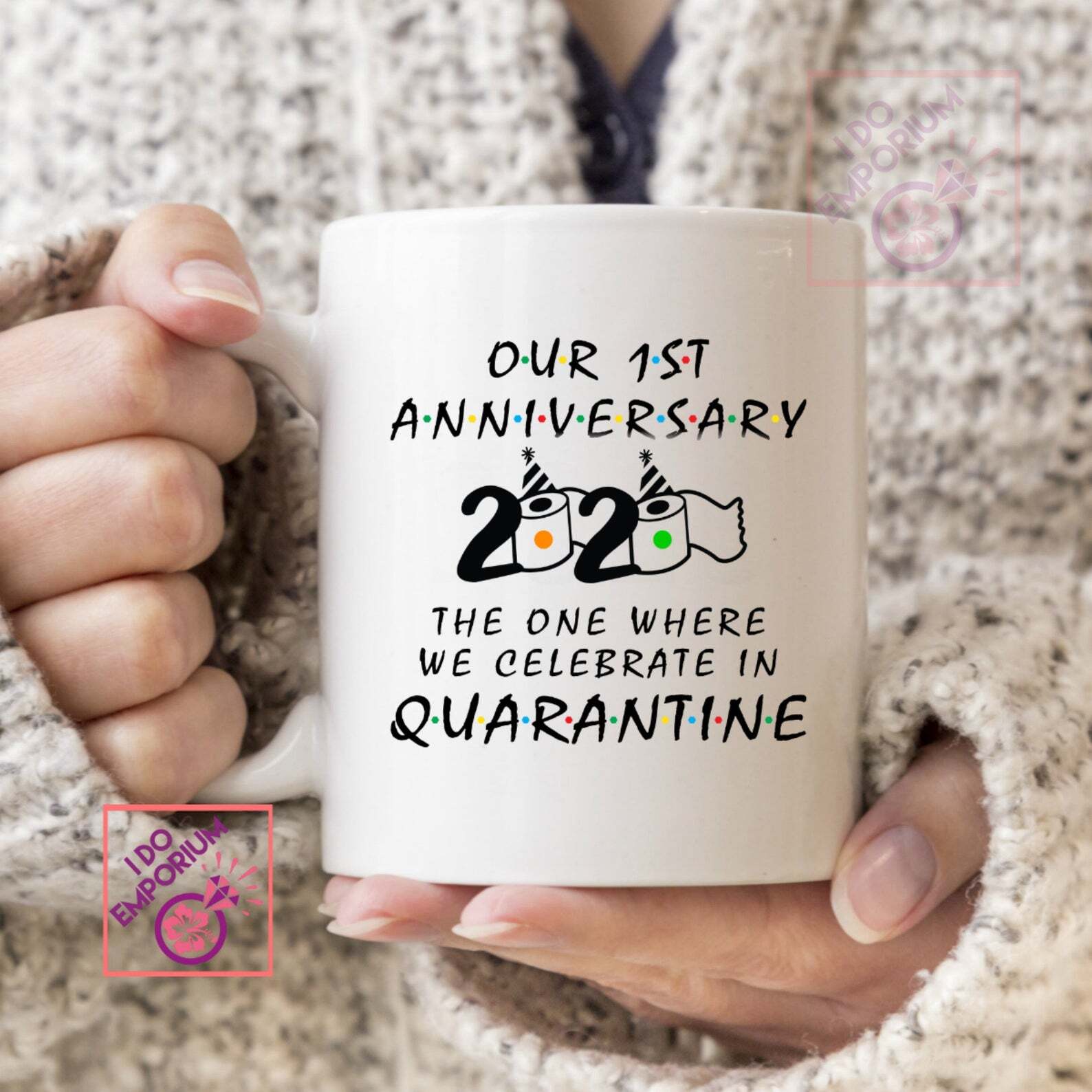 1st Anniversary Quarantine Mug Custom Anniversary Gift For Husband For Wife