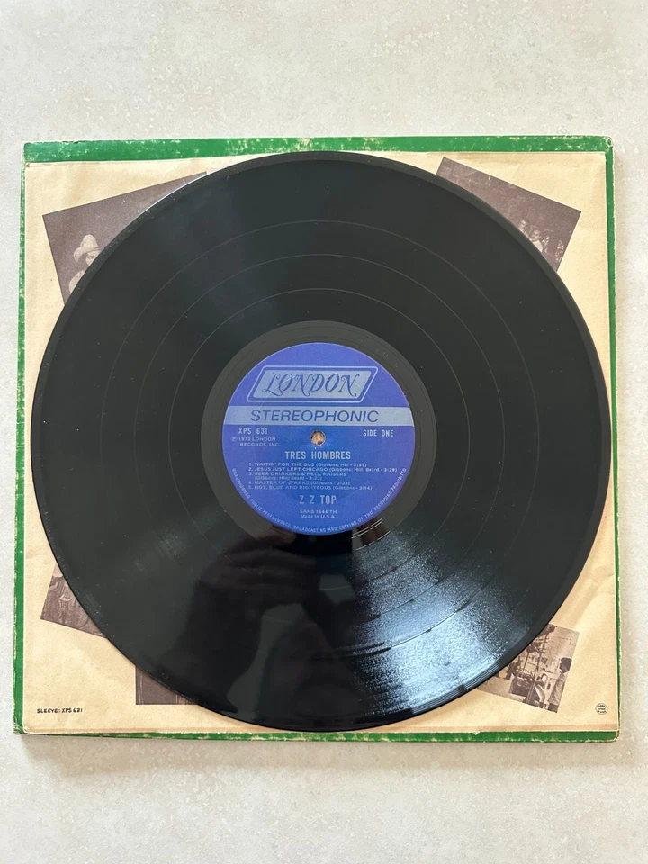ZZ Top - Tres Hombres  - VG+ 1973 London XPS 631 vinyl LP  w/ OIS - LA GRANGE Foto 4 de 4