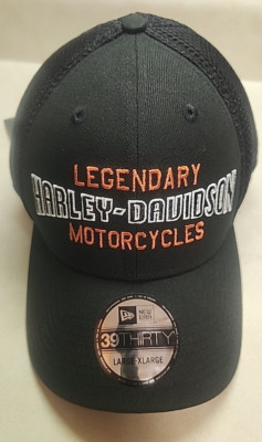Legendary Harley Davidson Motorcycles Black Hat 39 Thirty Medium - Large 