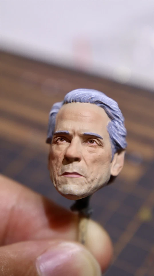 1/12 Painted Alfred Pennyworth Jeremy Irons Head Carved Fit 6'' Action Figure - Image 3 of 4