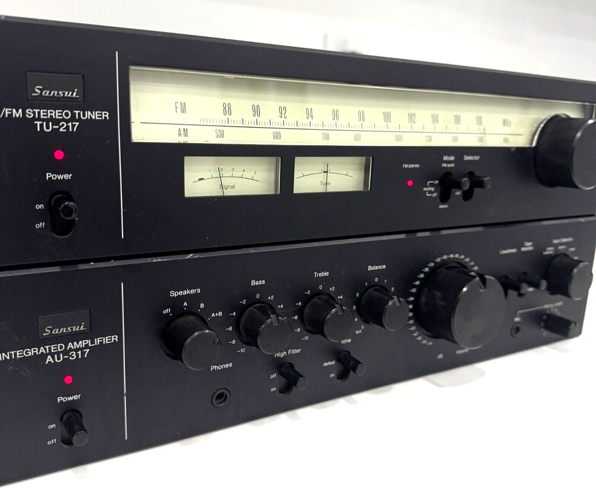 Sansui AU-317, TU-217 Premium Vintage Stereo Amplifier Tuner