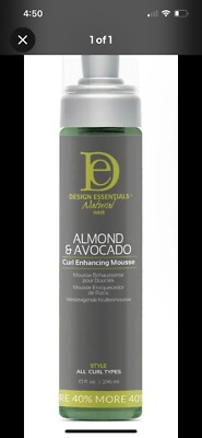 Design Essentials Natural Almond & Avocado Curl Enhancing Mousse, 10oz