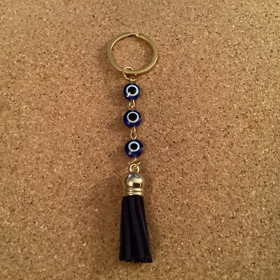 LUCKBOOSTIUM Unique &amp; Stylish Evil Eye Amulet W/Blue Glass Bead Evil Eye Car Hanging Ornament - Charms For Strength, Protection &amp; Wisdom - Bag Keychain &amp; Home Charm Accessories (3.4"x7.3") Price In