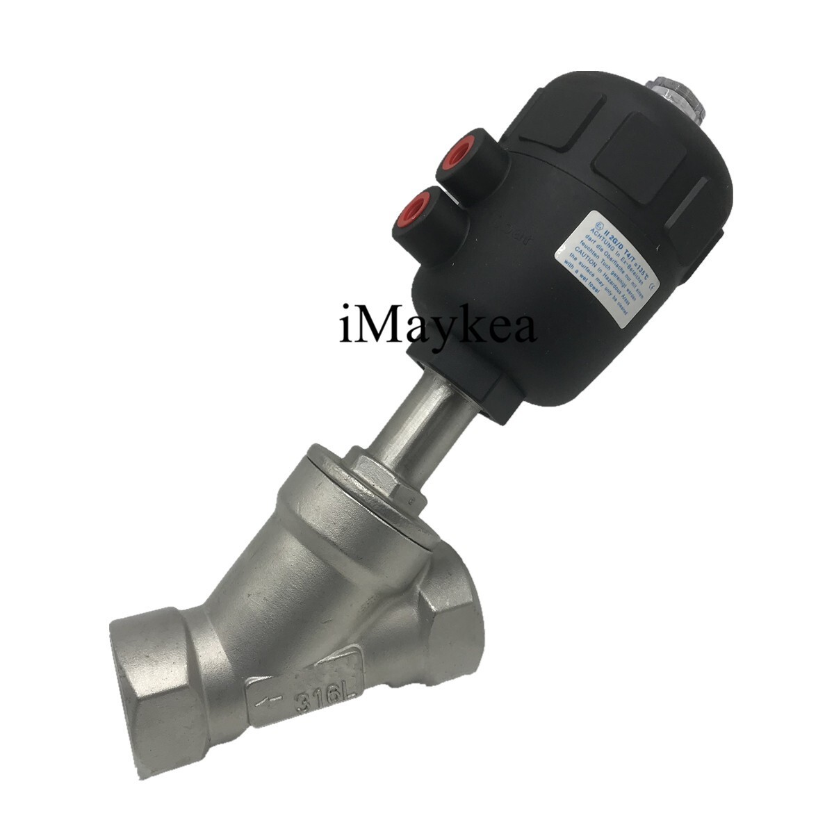 11/2" BSP DN40 Angle Seat Valve Stainless Steel Single Acting Air