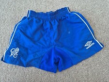 RARE VINTAGE CHELSEA FC 1999-2001 LARGE BOYS HOME FOOTBALL SHORTS UMBRO