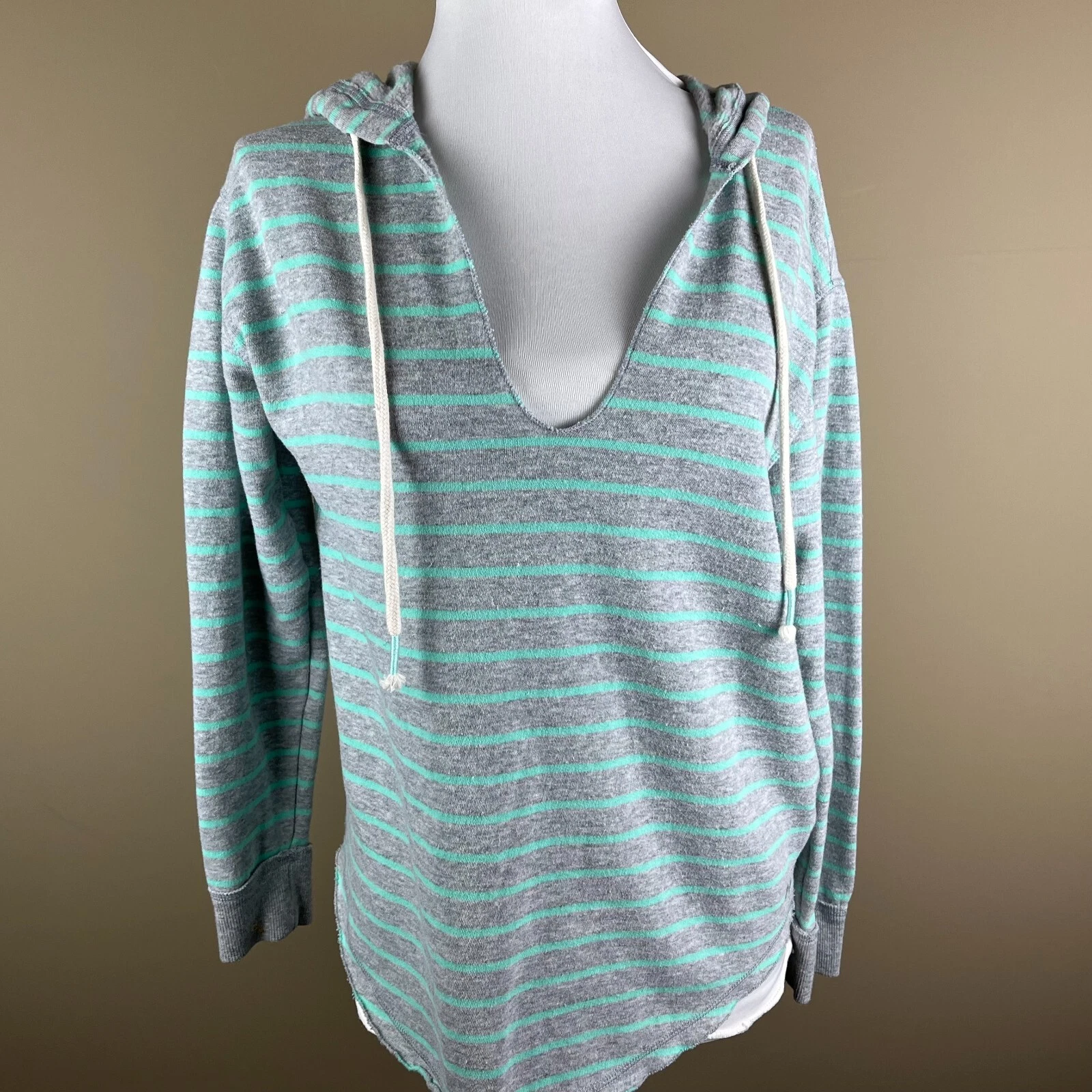 victoria-secret-vs long sleeve stripe hoodie