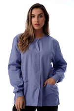 Just Love Women's Solid Scrub Jacket - Comfortable and Professional Uniform Coat